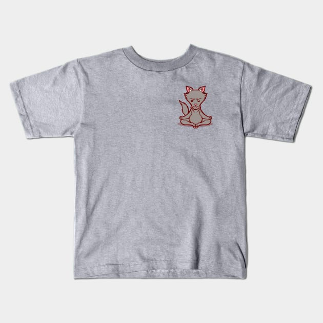 Wolf Animals Meditation Zen Buddhism Kids T-Shirt by Tobe_Fonseca